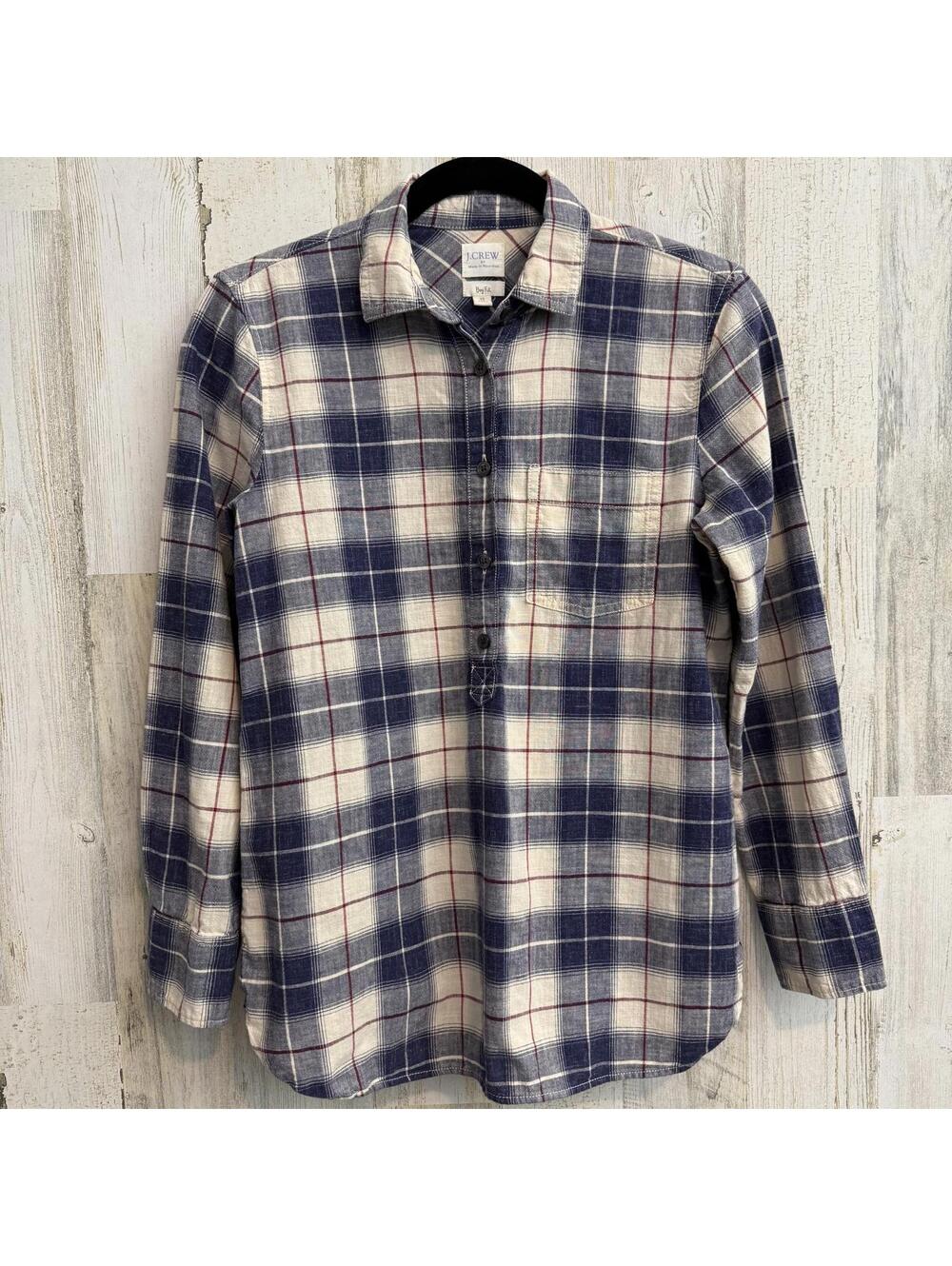 J. Crew Factory Boy Fit Women's XS Plaid Check